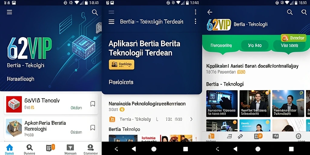 Antarmuka 62VIP yang informatif dan modern.