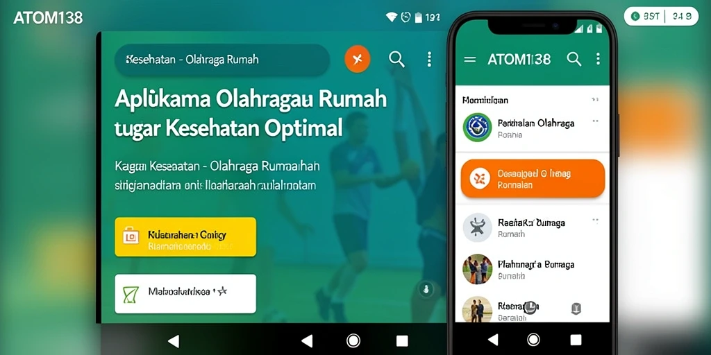Tampilan antarmuka ATOM138 yang sederhana dan intuitif untuk olahraga rumah.