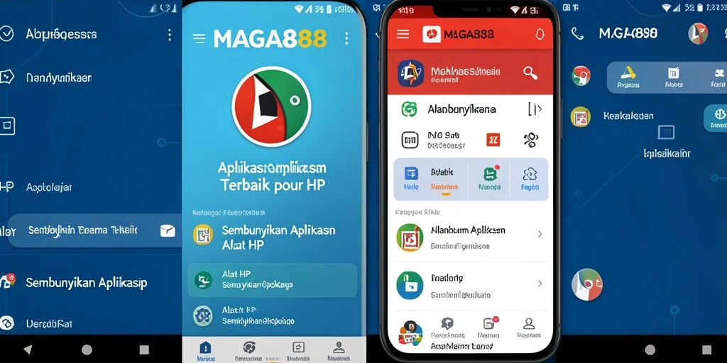 Antarmuka MAGA888 yang sederhana dan fungsional untuk menyembunyikan aplikasi.
